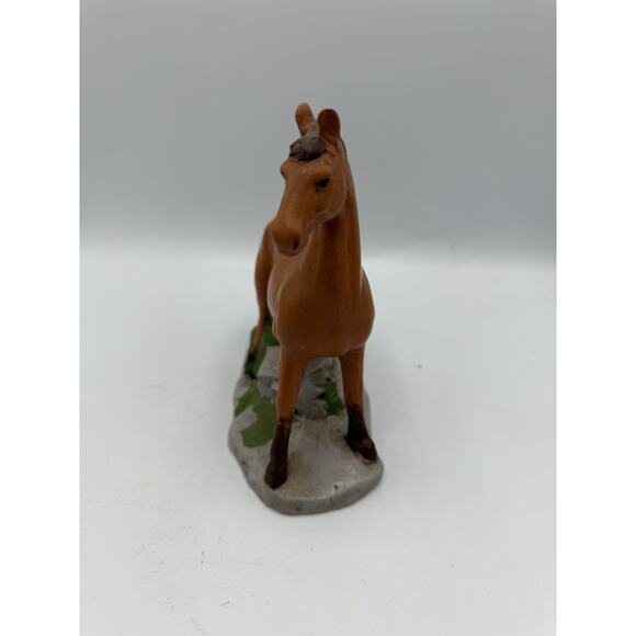 Vintage Brown Horse Figurine 7” Long x 6.5” Tall Ceramic Statue Ranch Decor - Picture 2 of 8